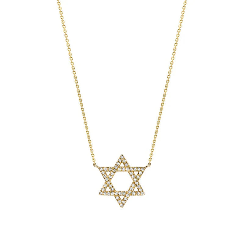 Star of David Diamond Necklace (Small)