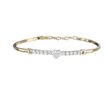 Bar Bracelet on Adjustable Bangle