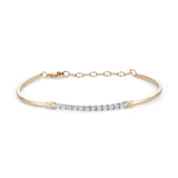 Bar Bracelet on Adjustable Bangle