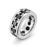 Men's Black Diamond Round Bead