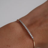 Bar Bracelet on Adjustable Bangle