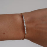 Bar Bracelet on Adjustable Bangle