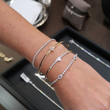 Bar Bracelet on Adjustable Bangle