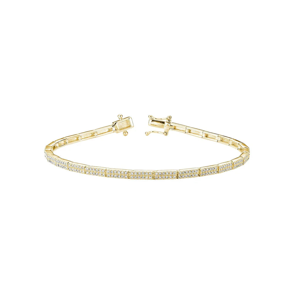 Link Pave Diamond Bracelet