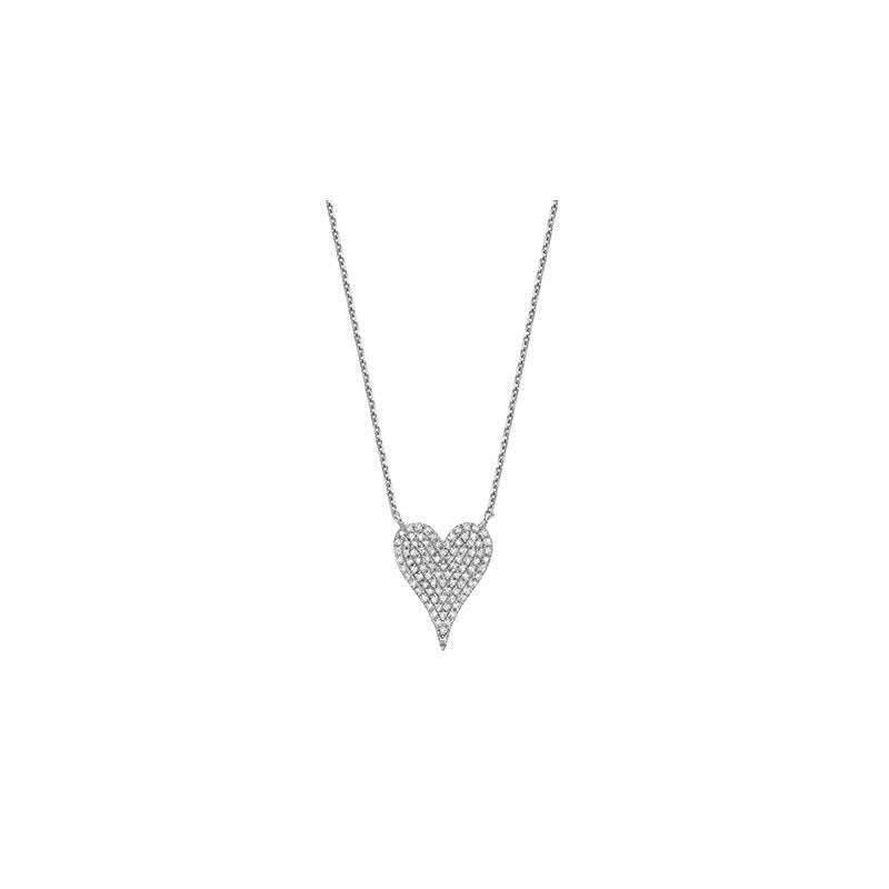 Pave Heart Diamond Necklace